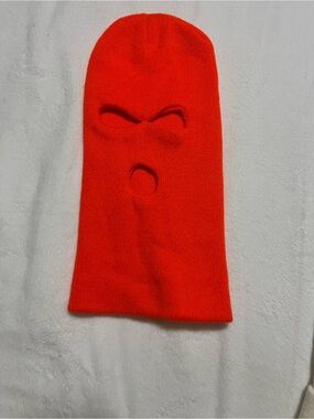 New Bright Orange Ski Mask Without Tags